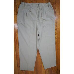 VINTAGE WOMEN'S HIGH WAIST PLEATED BEIGE KHAKI DRESS PANTS - COUNTERPARTS - 36